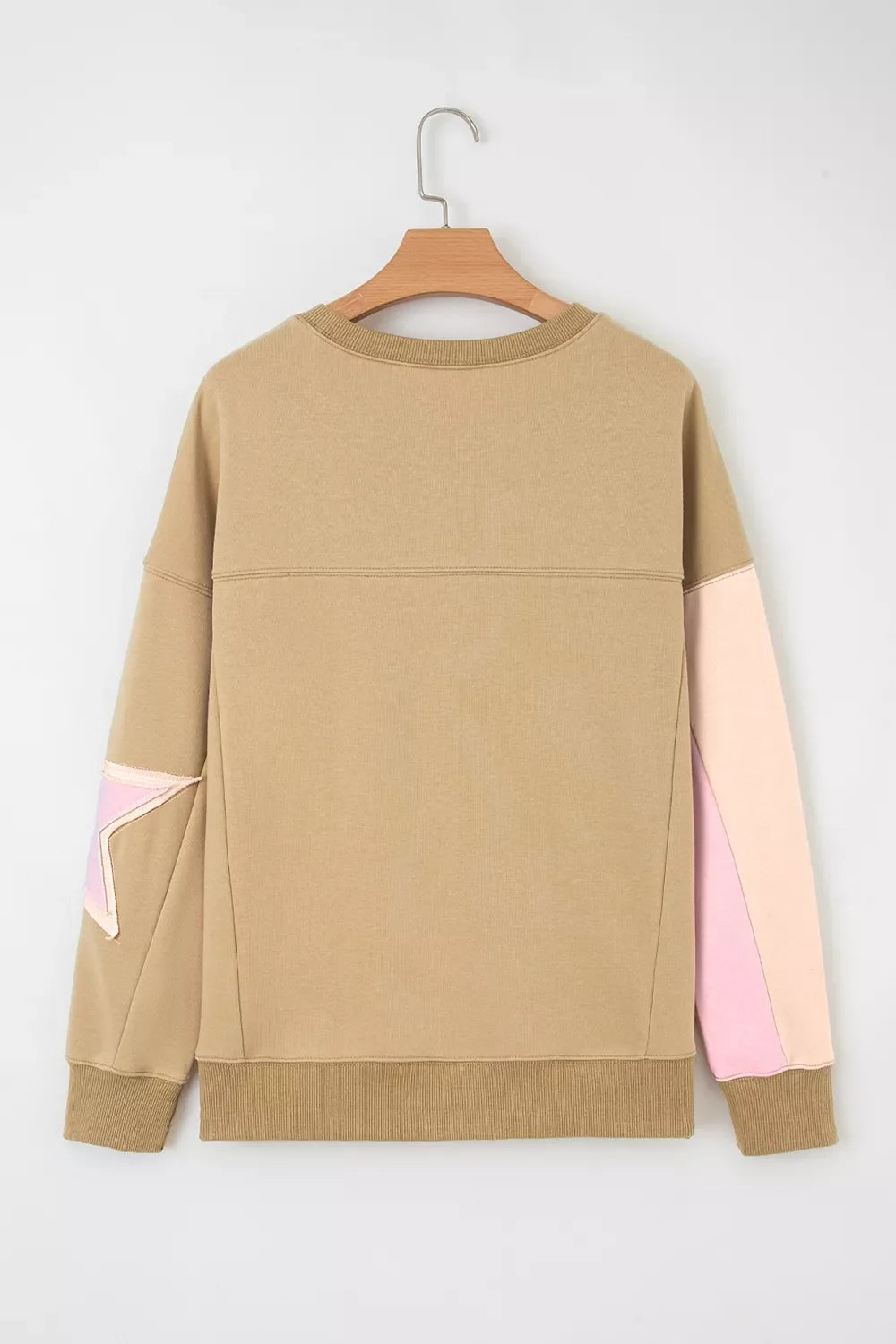 Star Patch Crew Neck Sweatshirt
