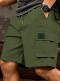 Men's Full Size Cargo Shorts with Drawstring Waist Plus Size