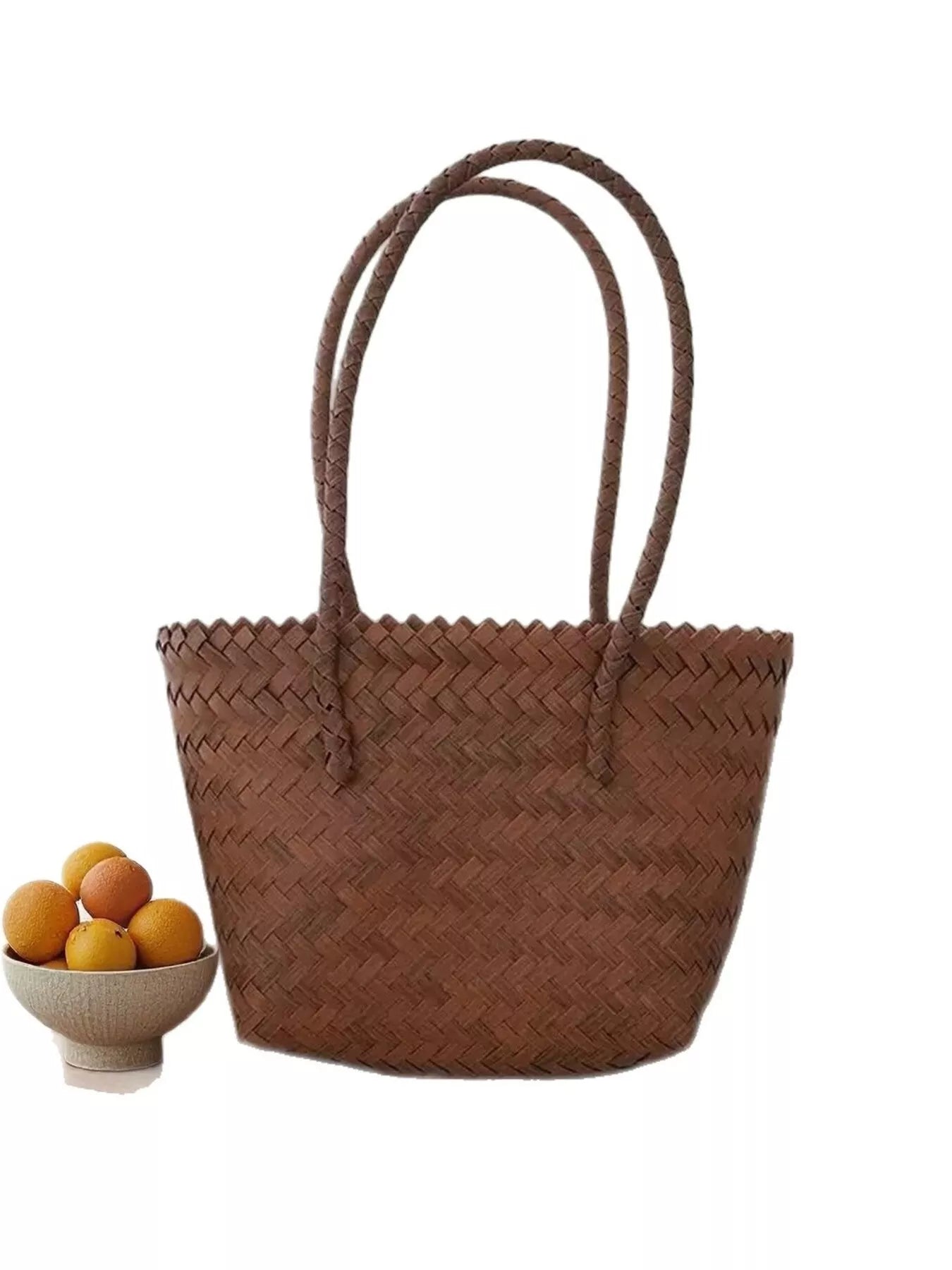 Braided Tote Bag with Handles