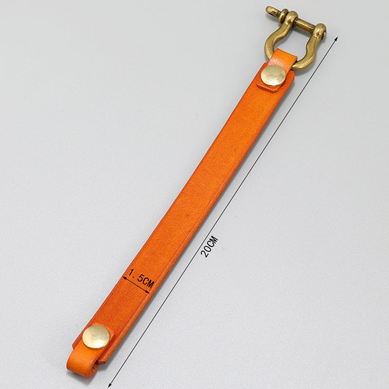 Minimalist Horseshoe-clasp Bracelet Made Of First-layer Cowhide Leather