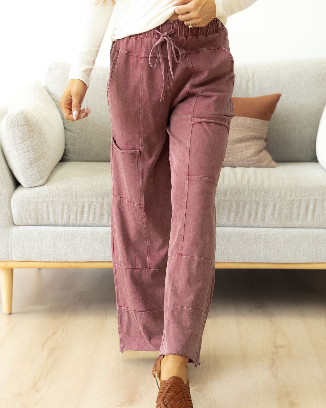 Teagan Raw Hem Pants - Wild Ginger