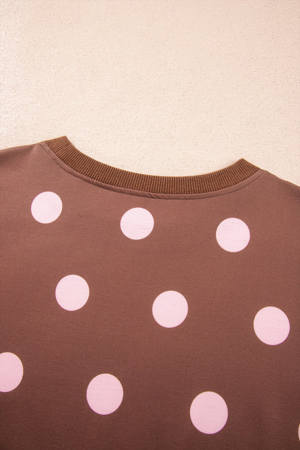 Pink Polka Dot Two Piece Set Long Sleeve Casual Skirt Set
