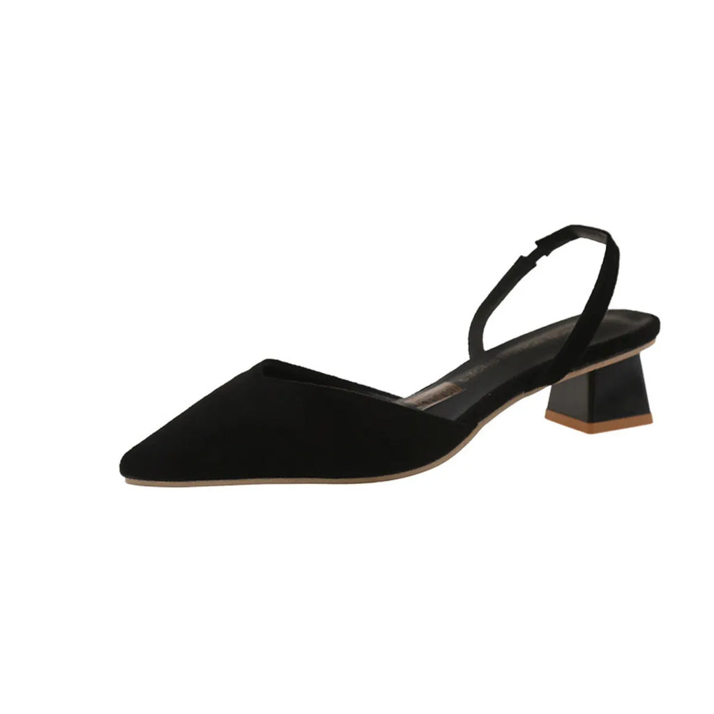 Point Toe Block Heels Sandals