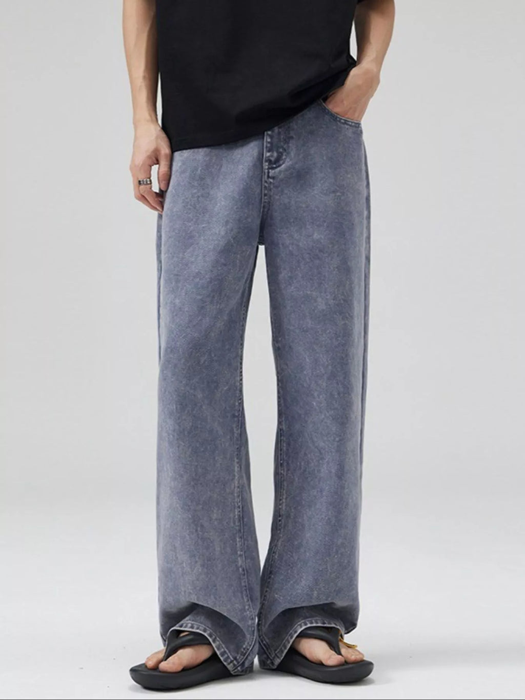 Men's Full Size Wide Leg Jeans Plus Size