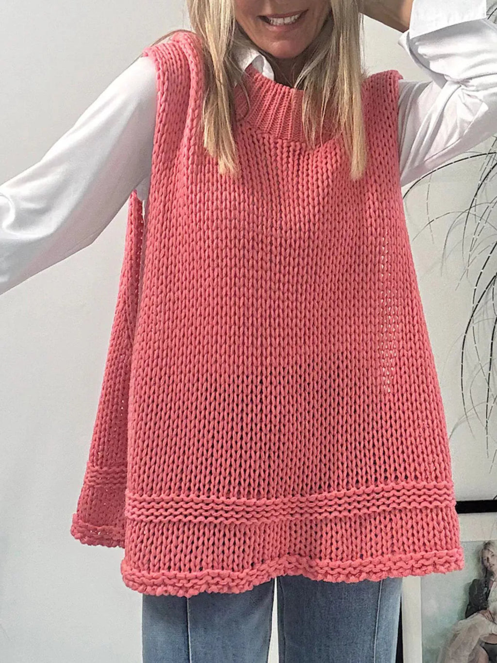 Round Neck Sweater Vest