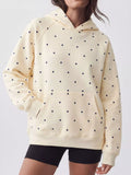 Polka Dot Raglan Sleeve Hoodie
