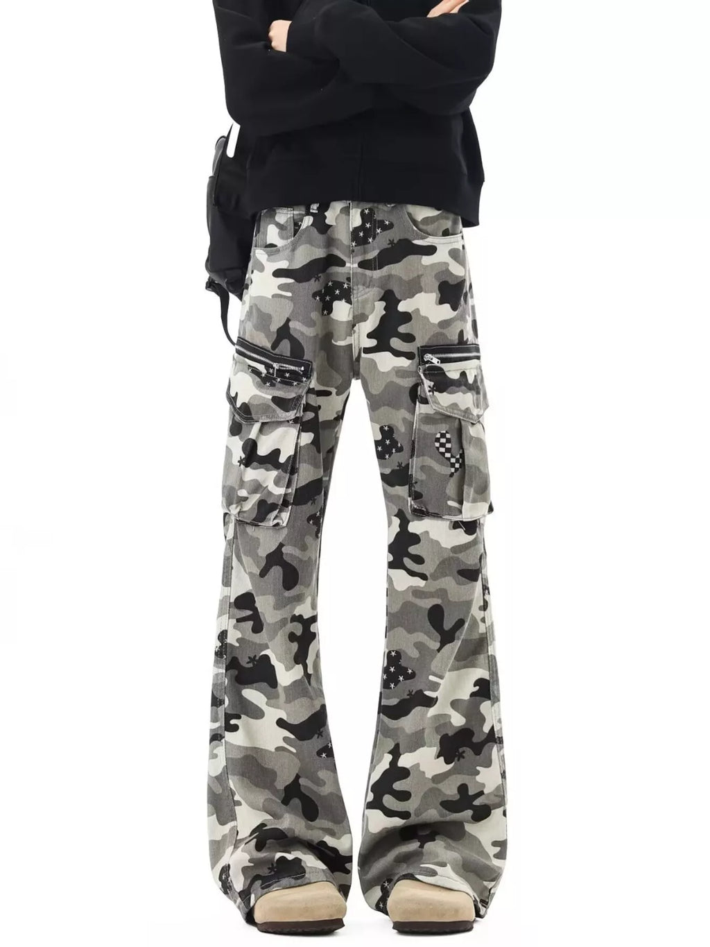 Men's Full Size Camouflage Wide Leg Pants Plus Size