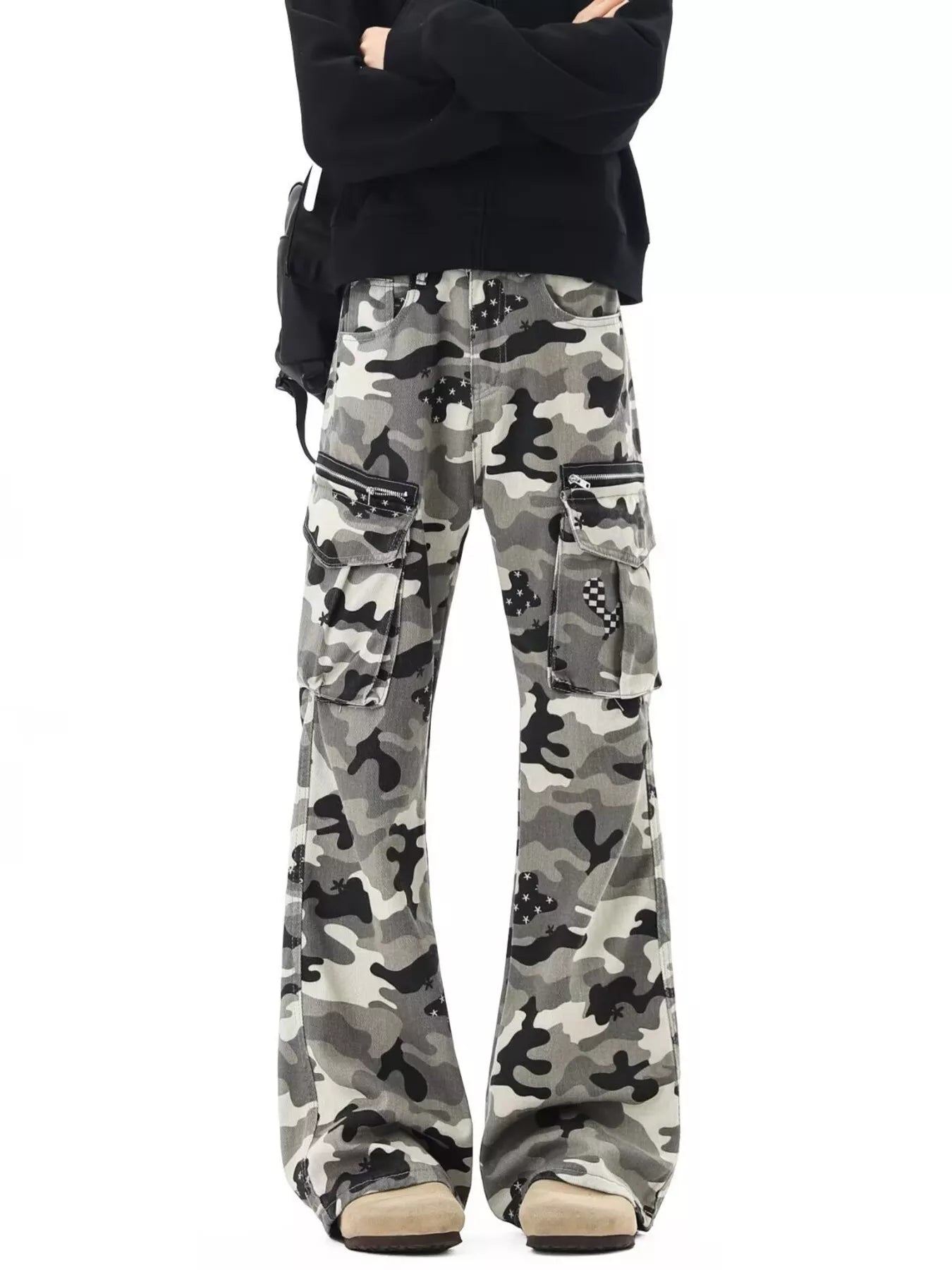 Men's Full Size Camouflage Wide Leg Pants Plus Size