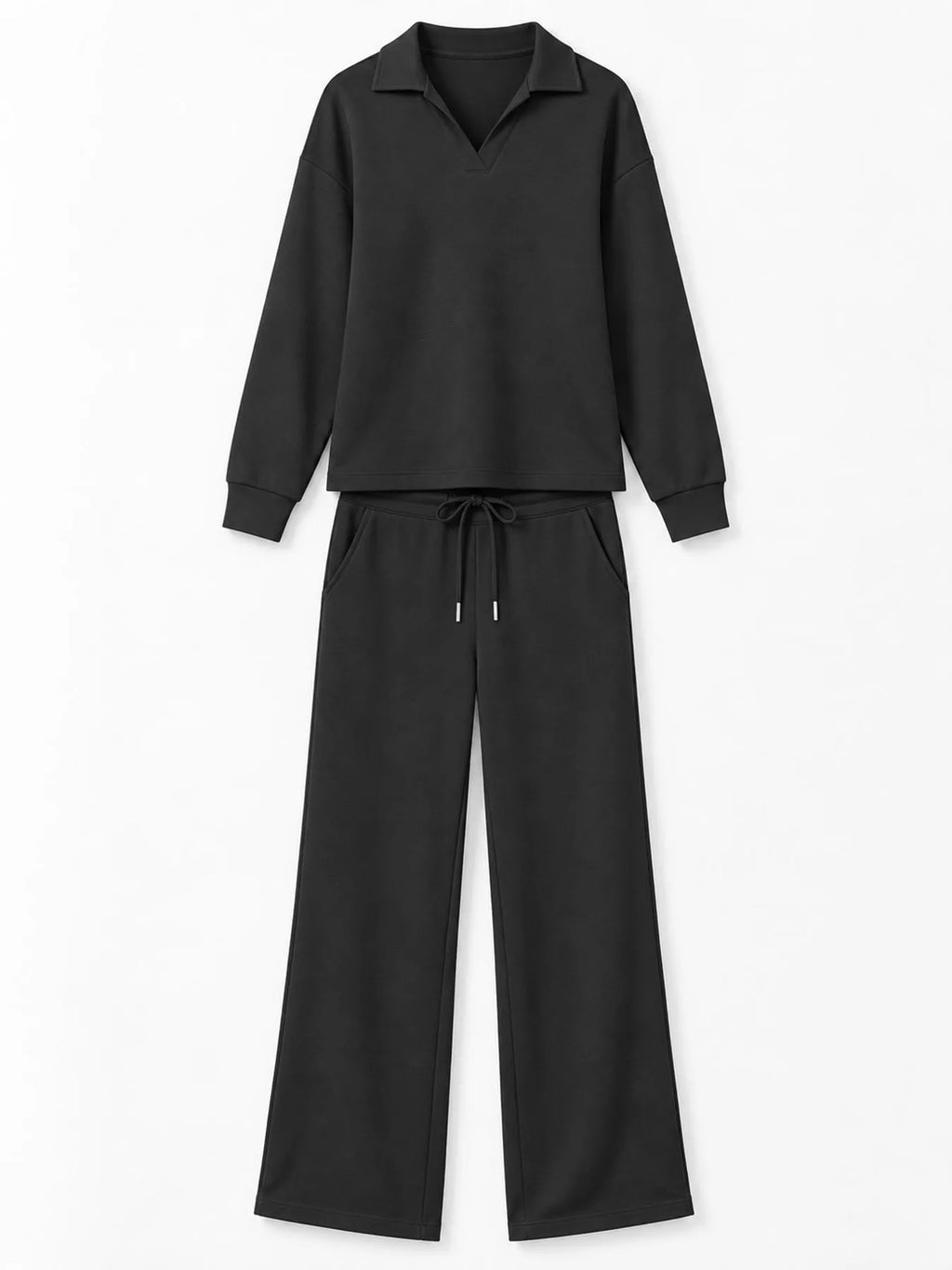 Dropped Shoulder Top and Pants Set