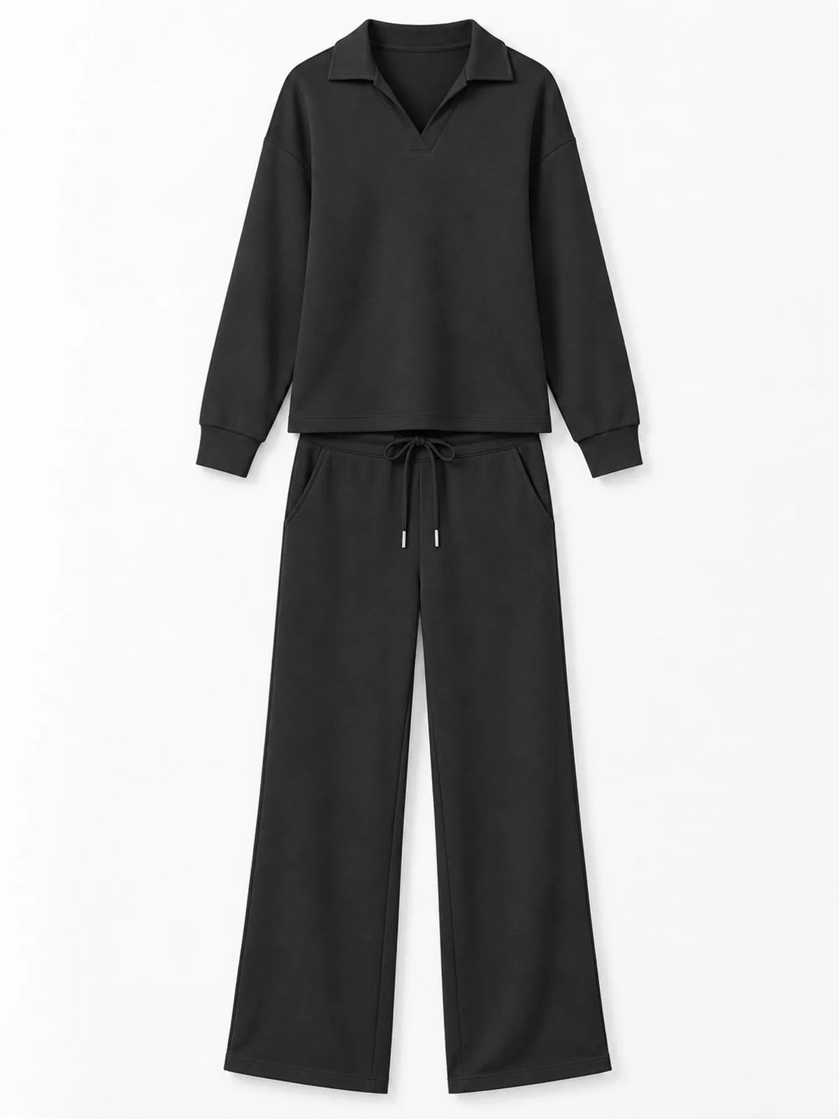 Dropped Shoulder Top and Pants Set