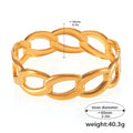 18K gold geometric shape with hollow design simple and elegant bracelet