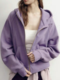 Zip Up Raglan Sleeve Hoodie