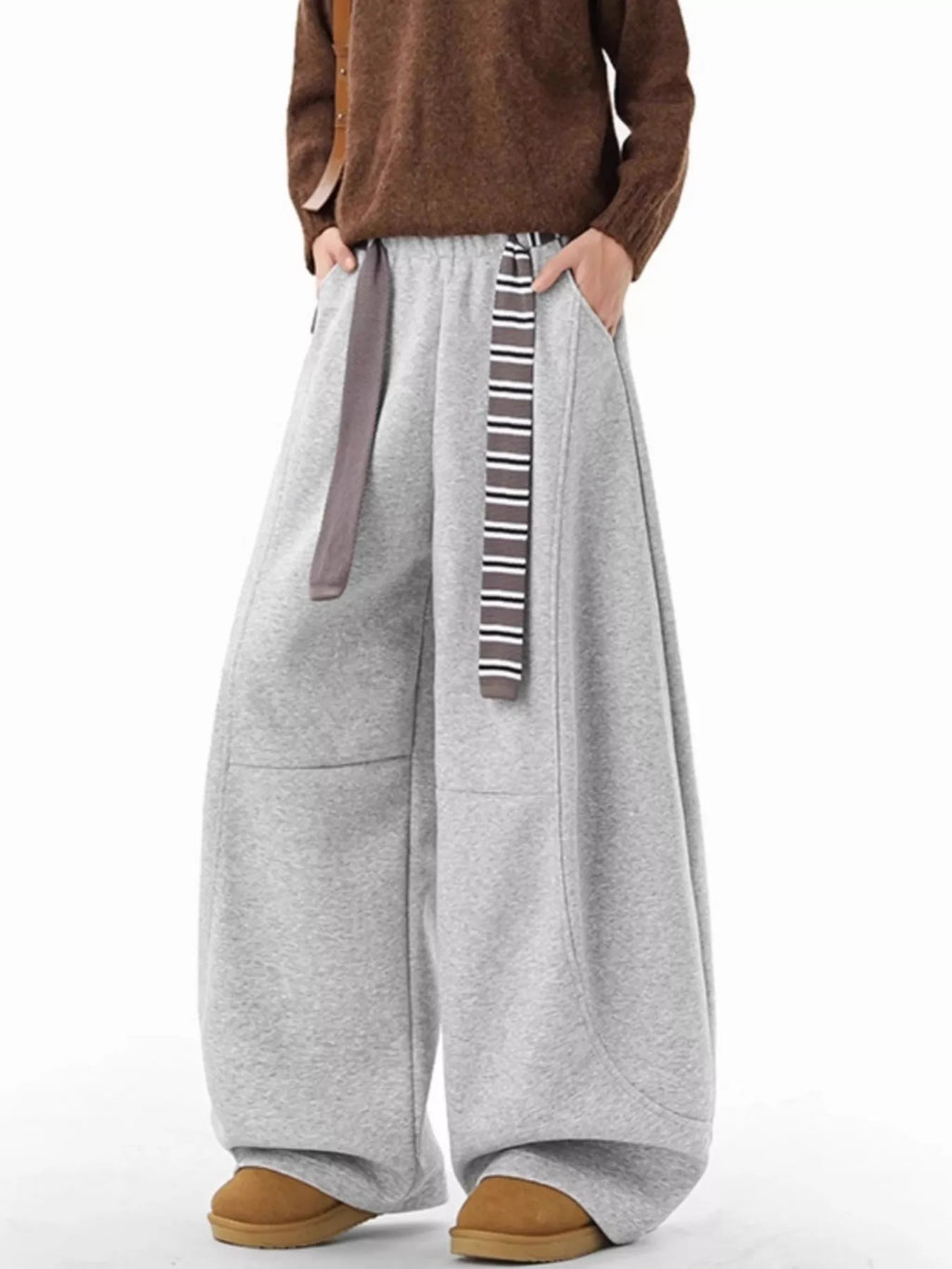 Men's Plus Size Wide Leg Sweatpants