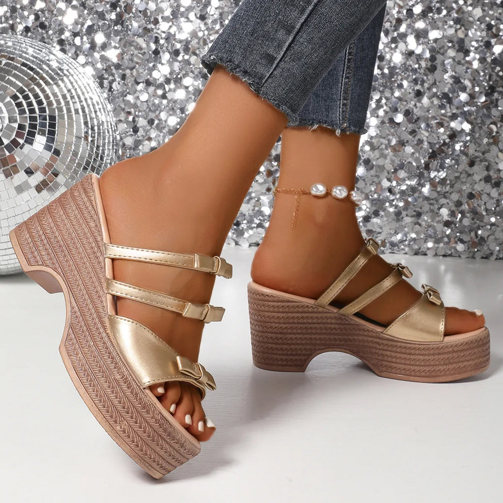 Strappy Platform Wedge Sandals