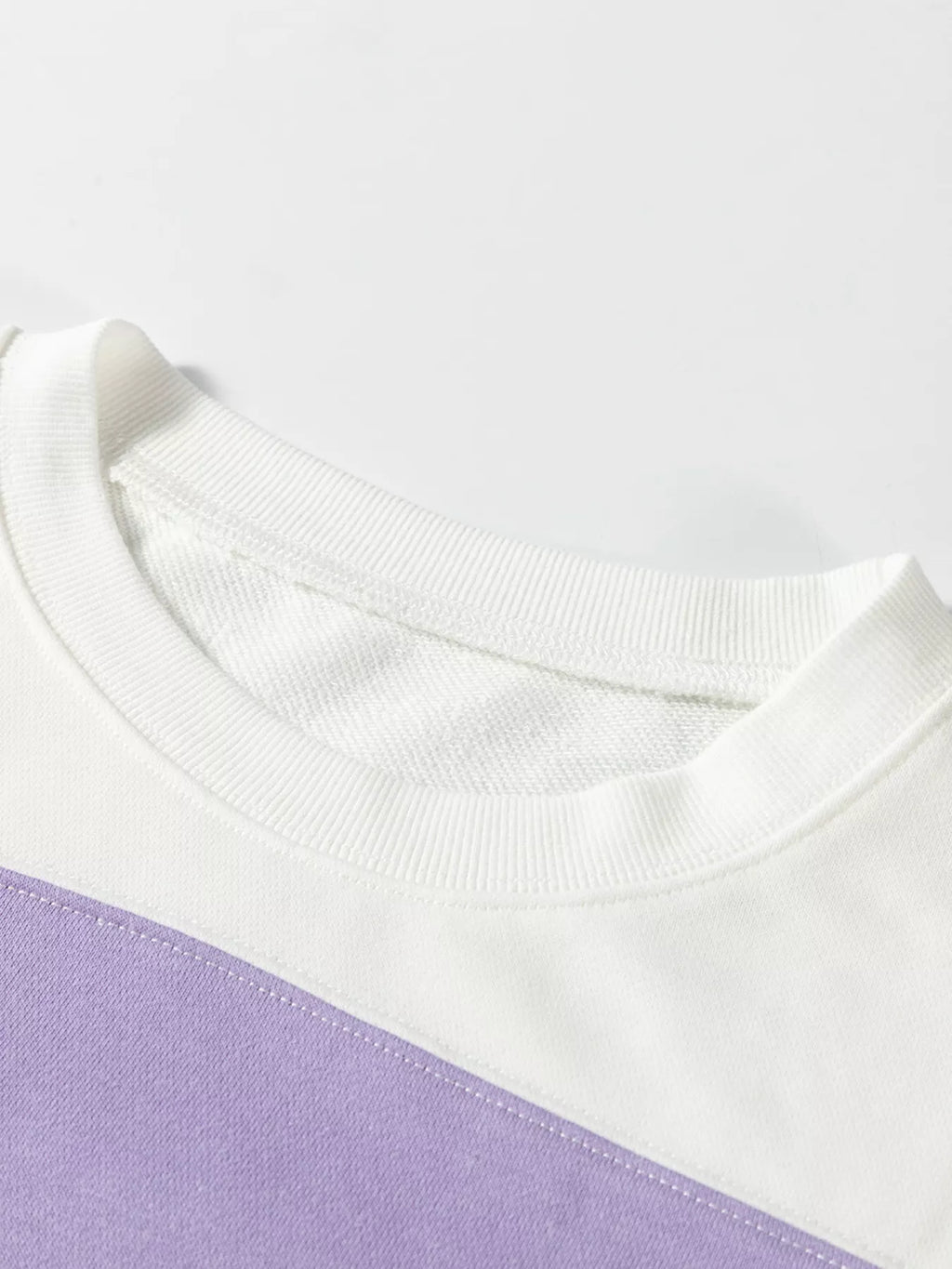 Colorblock Patchwork Drop Shoulder Crewneck Sweatshirt