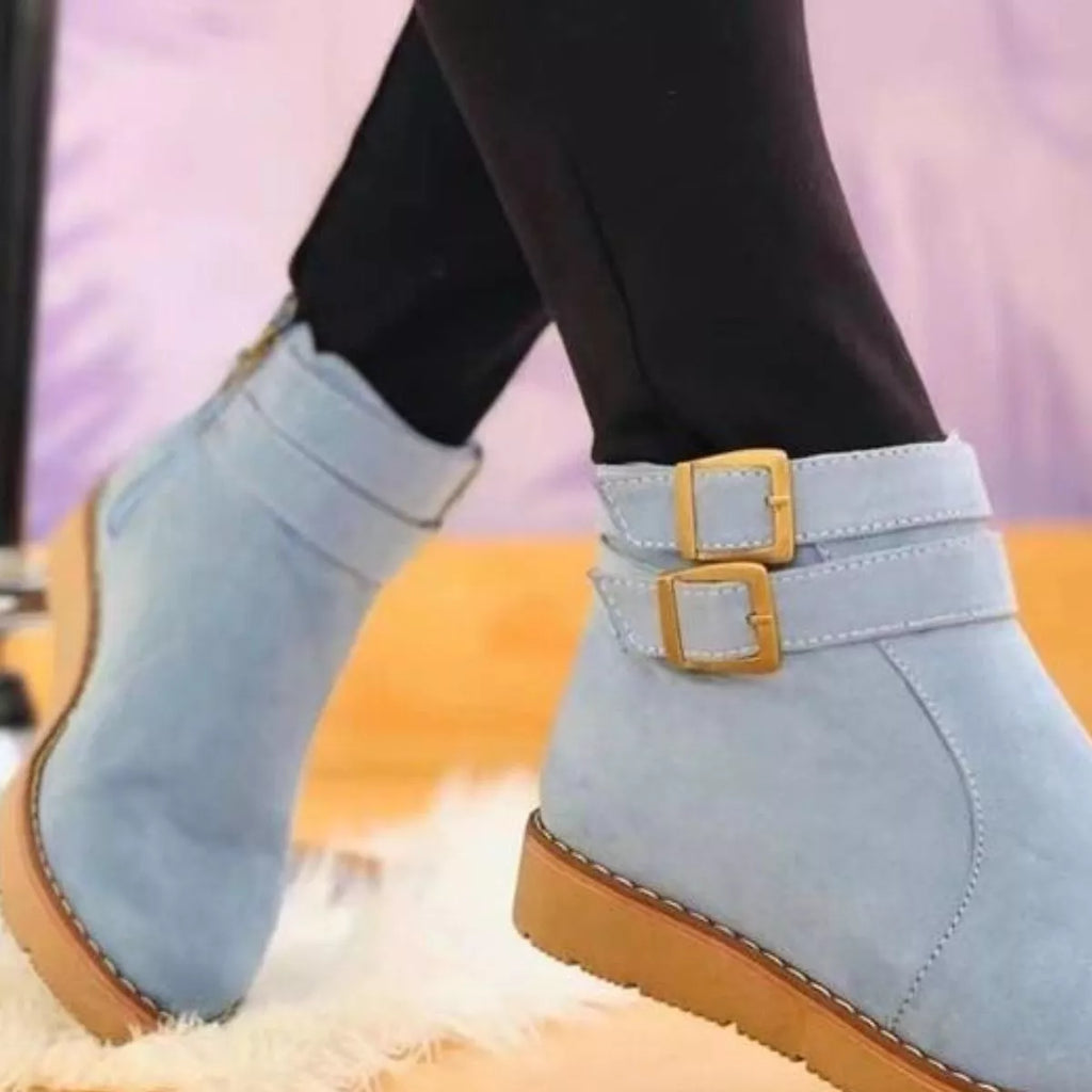 Buckle Accent Ankle Boots