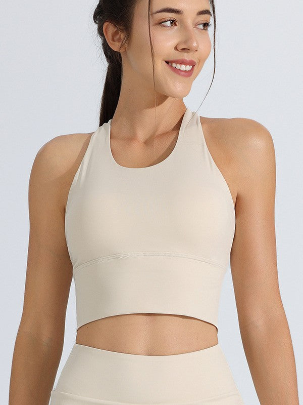 Shock-resistant High-strength One-piece Fixed Yoga Sports Bra Vest For Running