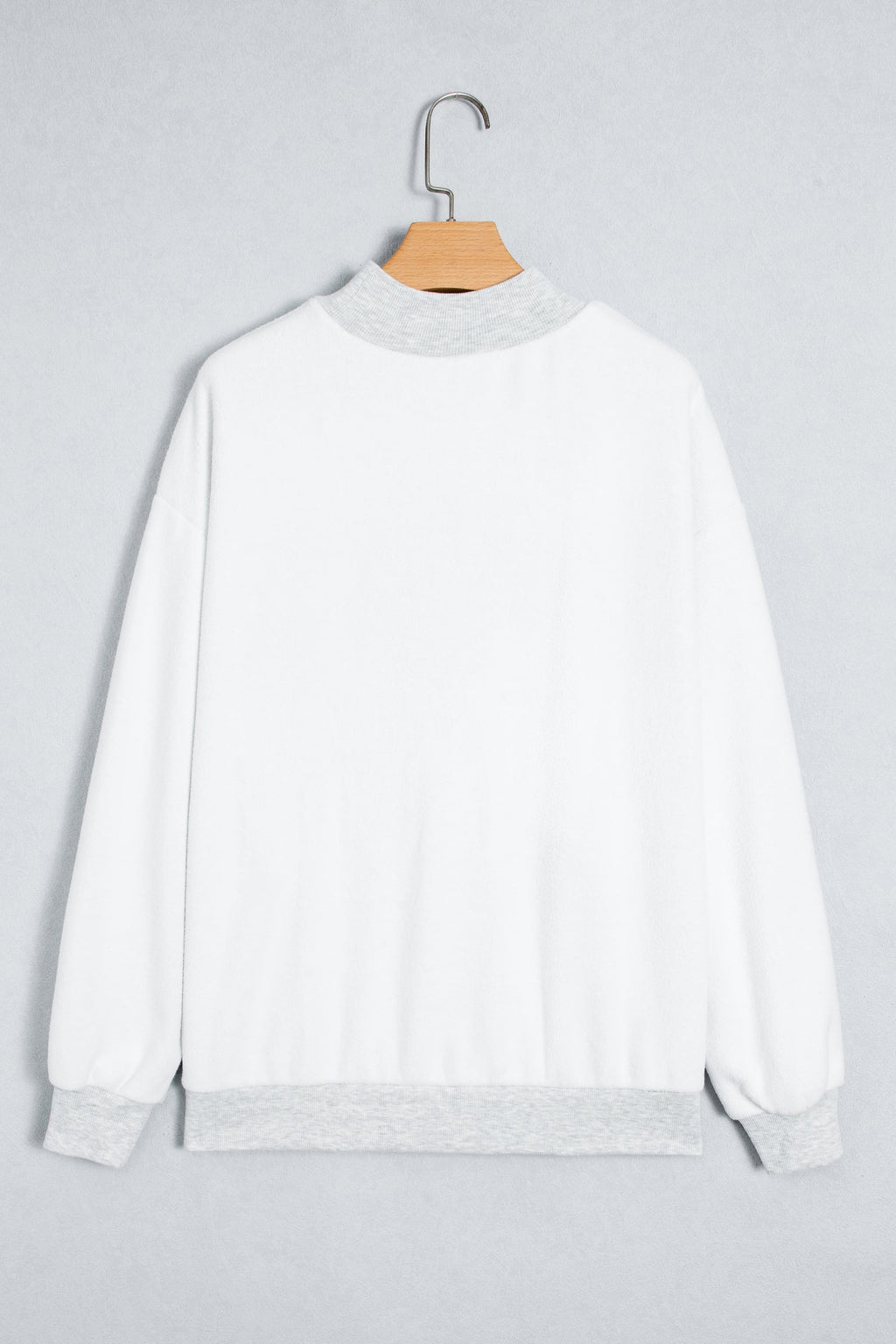 Light Grey High Neck GAMEDAY/ FOOTBALL Double Side Printed Reversible Sweatshirt