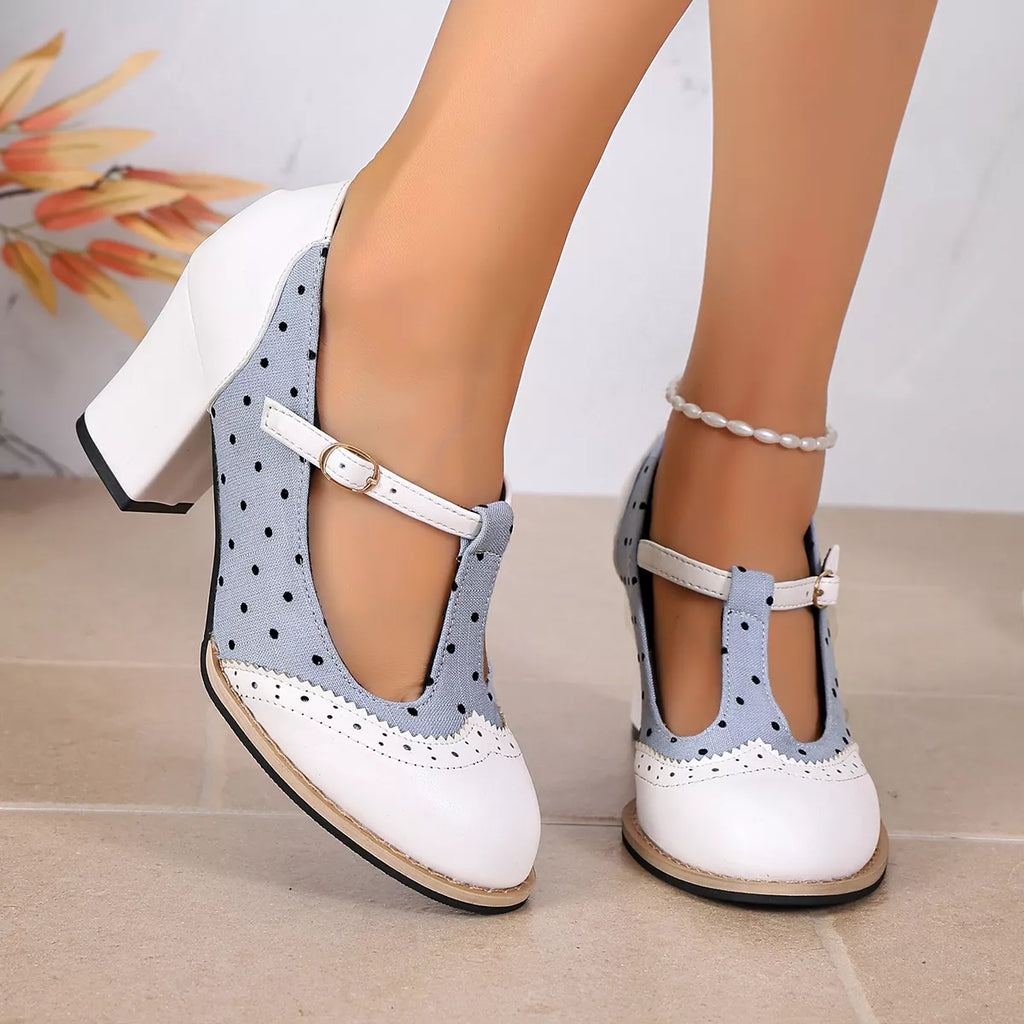 Point Toe Block Heels Pumps