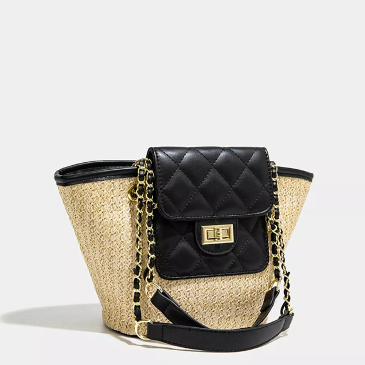 Woven Straw Shoulder Bag
