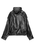 Asymmetrical Faux Leather Moto Jacket