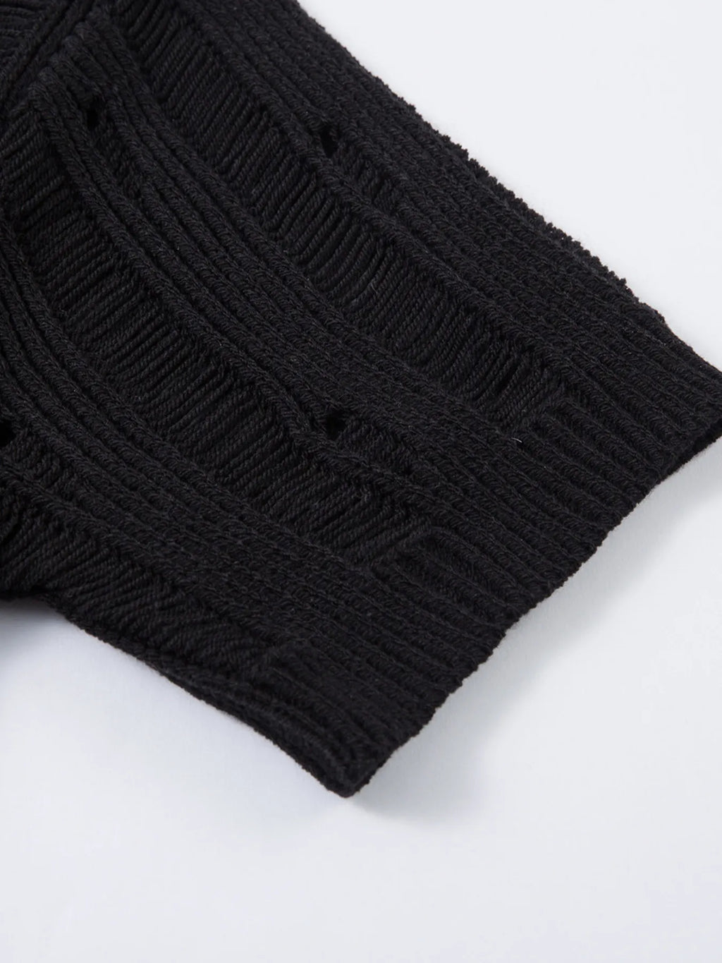 Men's Zip Up Openwork Cardigan