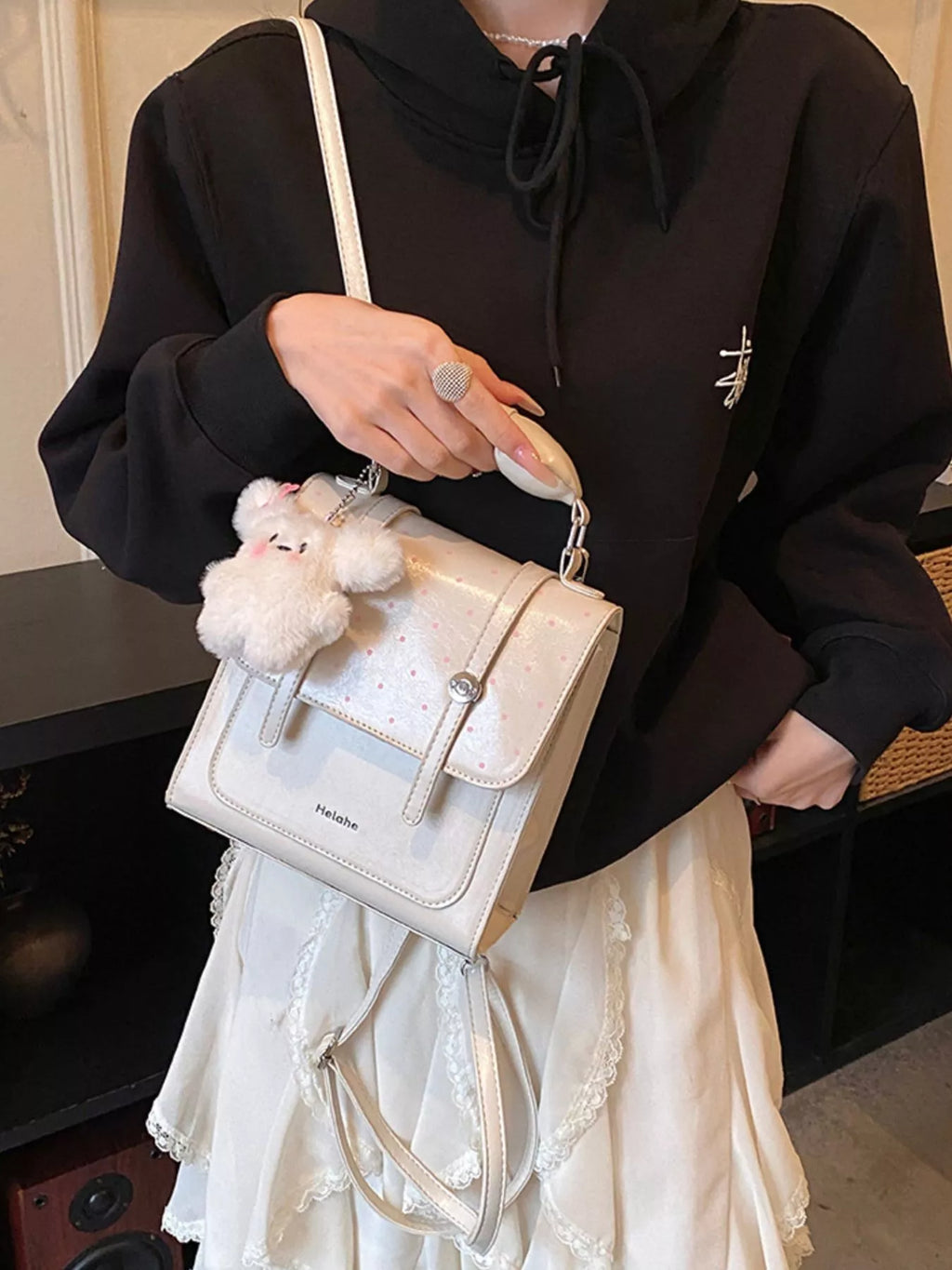 Flap Mini Backpack Bag