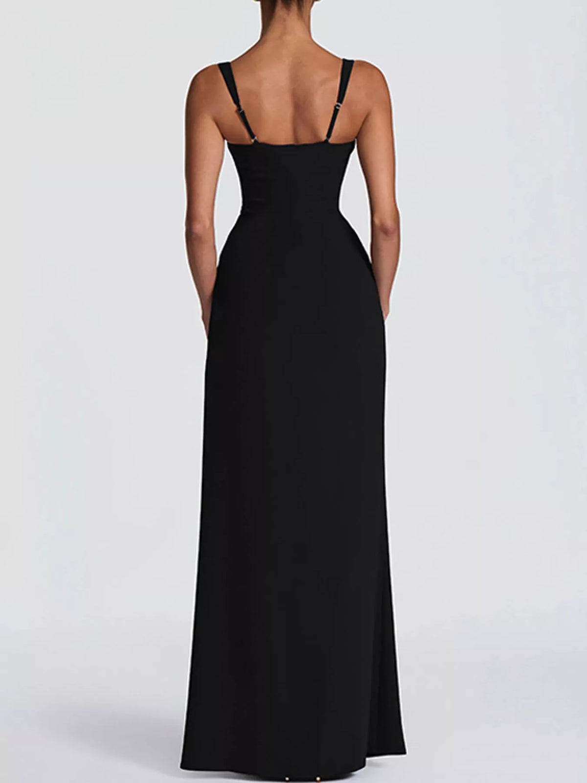 Sleeveless High-Slit Evening Maxi Dress