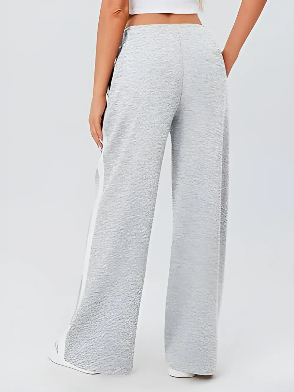 Side Striped Wide Leg Pants