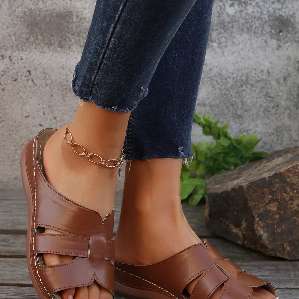 Open Toe Wedge Sandals