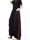 Men's Wide-Leg Pants with Side Stripes