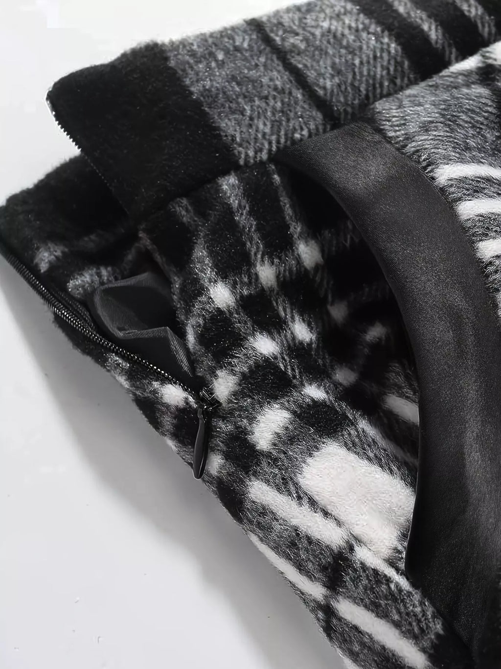 Plaid A-Line Midi Skirt with Pockets