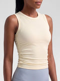 Ribbed Ruched Active Tank