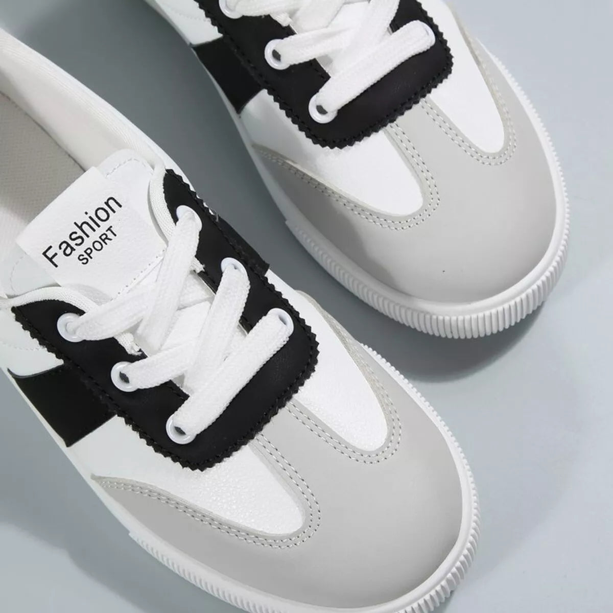Round Toe Lace Up Sneakers