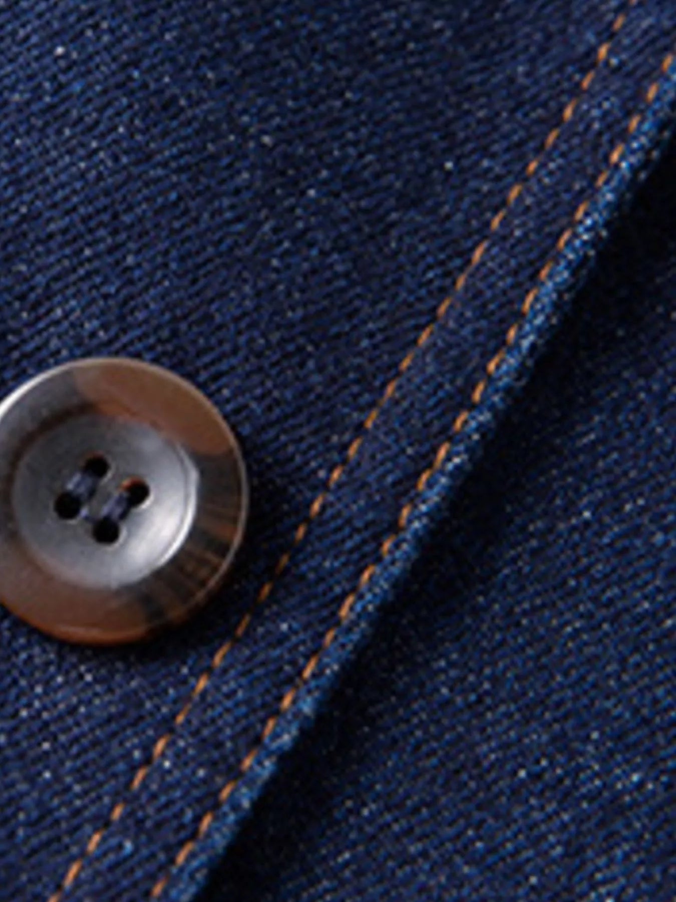 Men's Plus Size Classic Button Up Denim Blazer