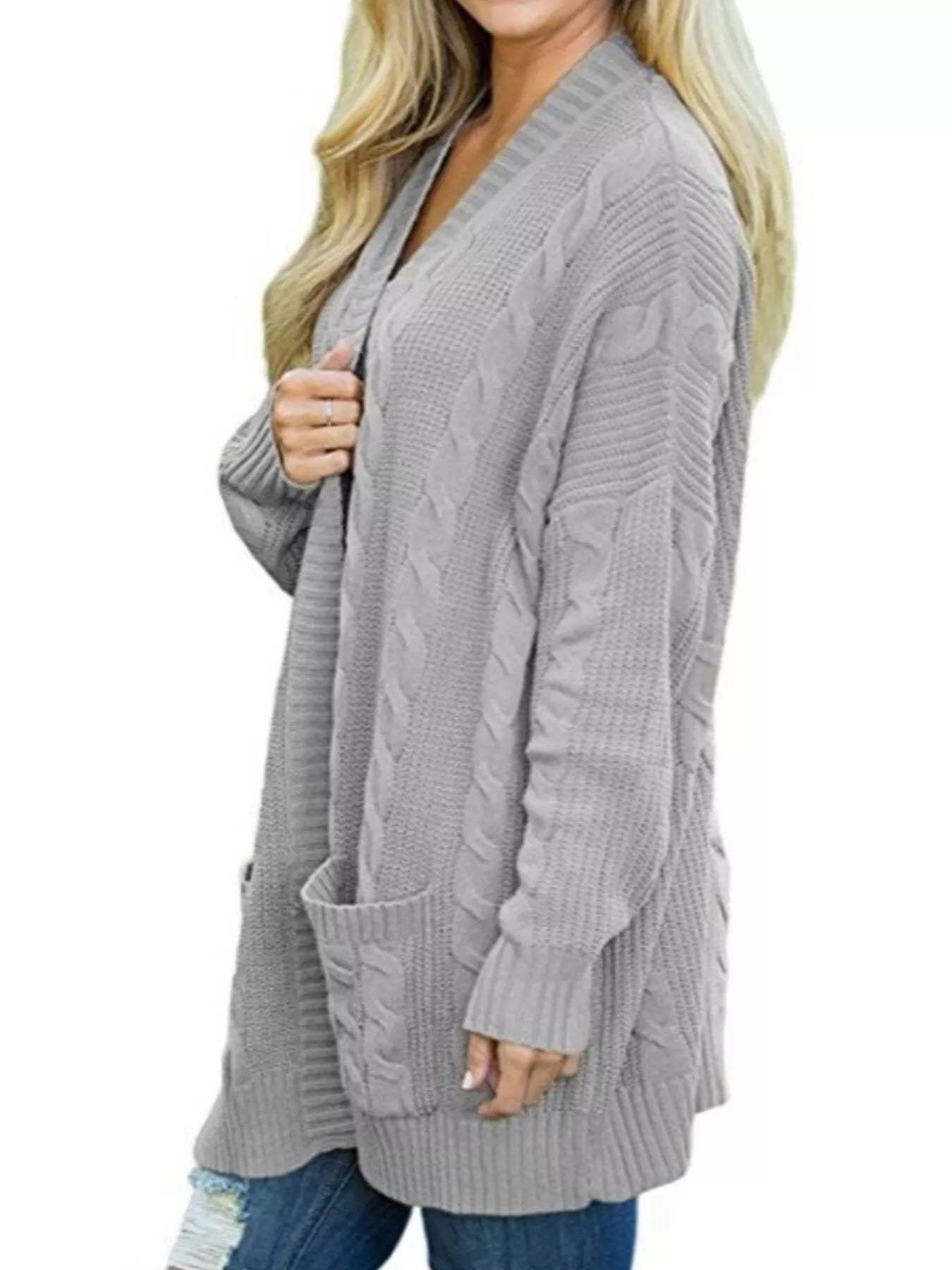 Chunky Knit Open Front Cardigan