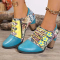 Vintage Bohemian Patchwork Ankle Boots