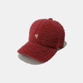 Sherpa Baseball Cap with Embroidered Letter H