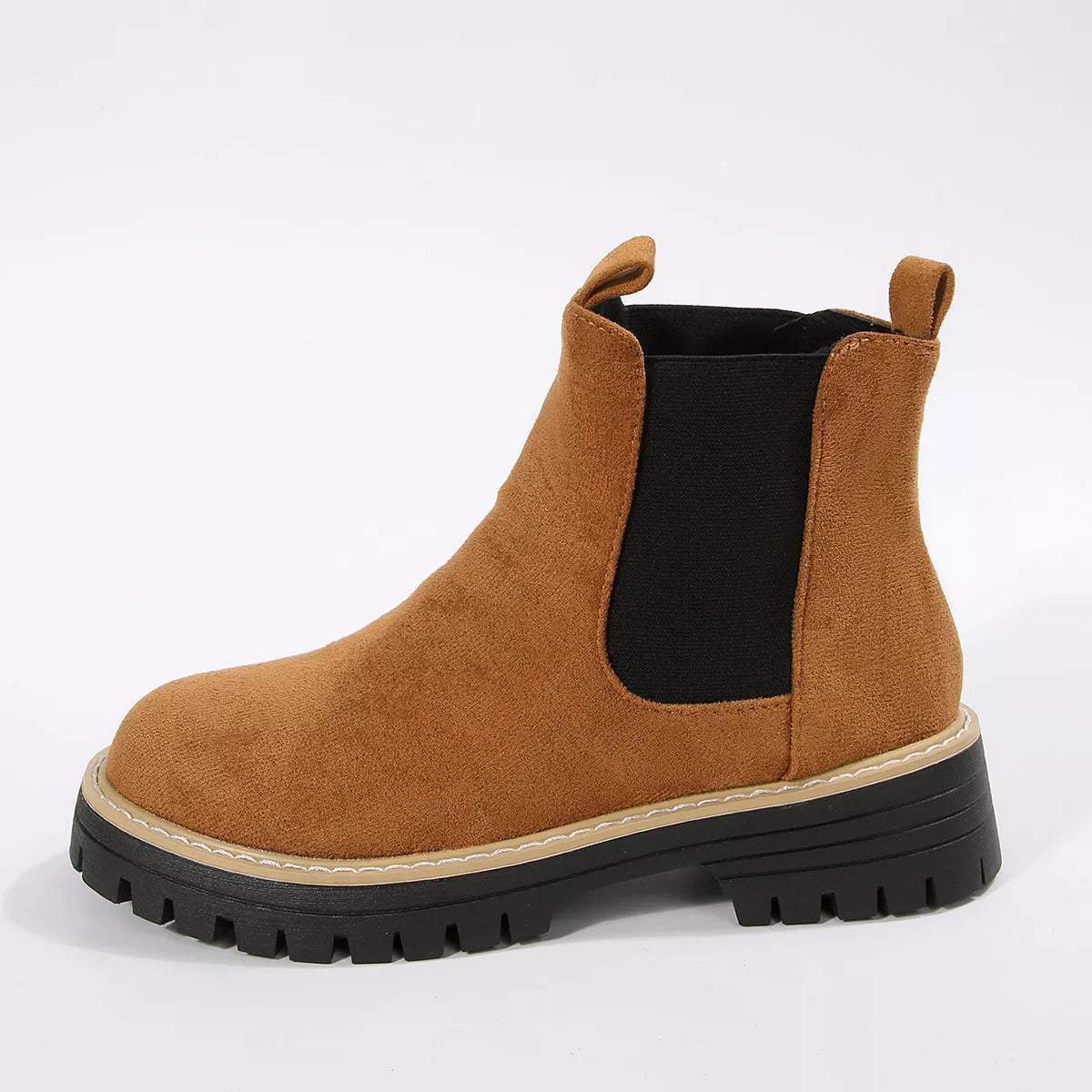 Round Toe Block Heels Boots