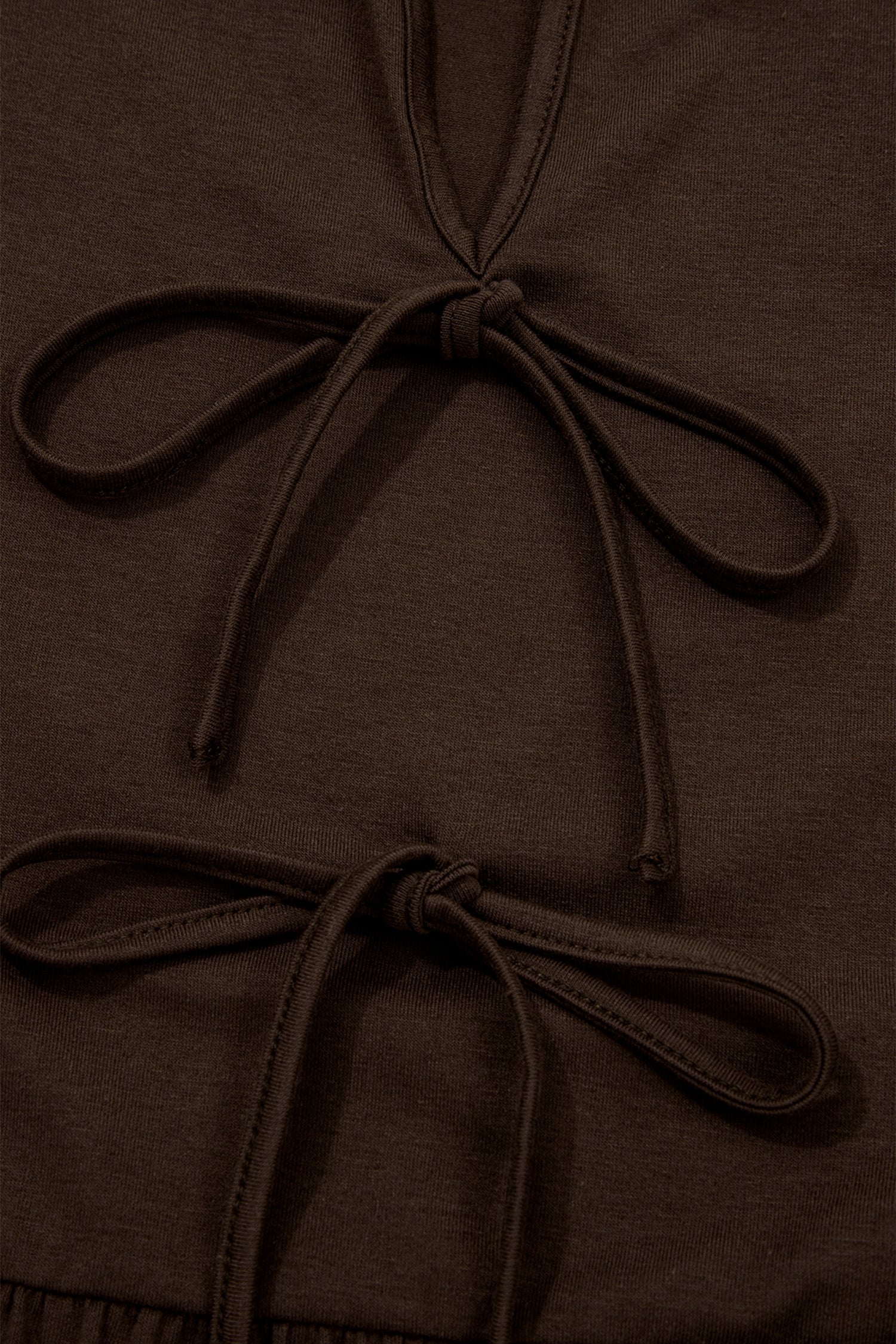 Coffee Plus Size Solid Color Bow Tie Peplum Tank Top