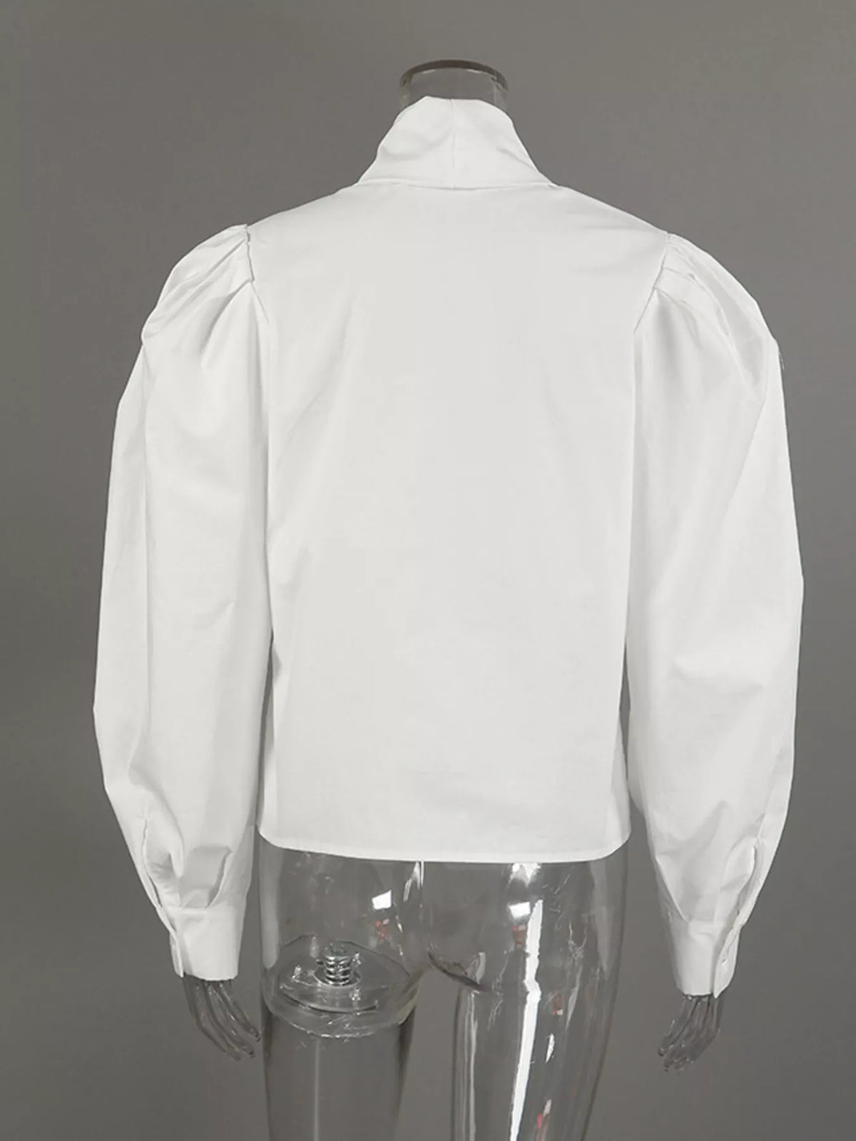 Tie Front Puff Sleeve Shirt