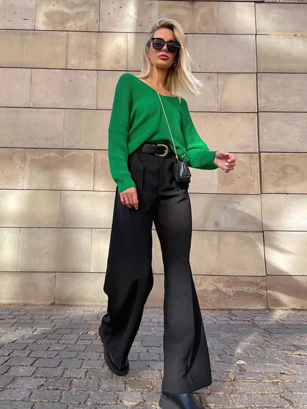 Wide Leg Pleated Pants