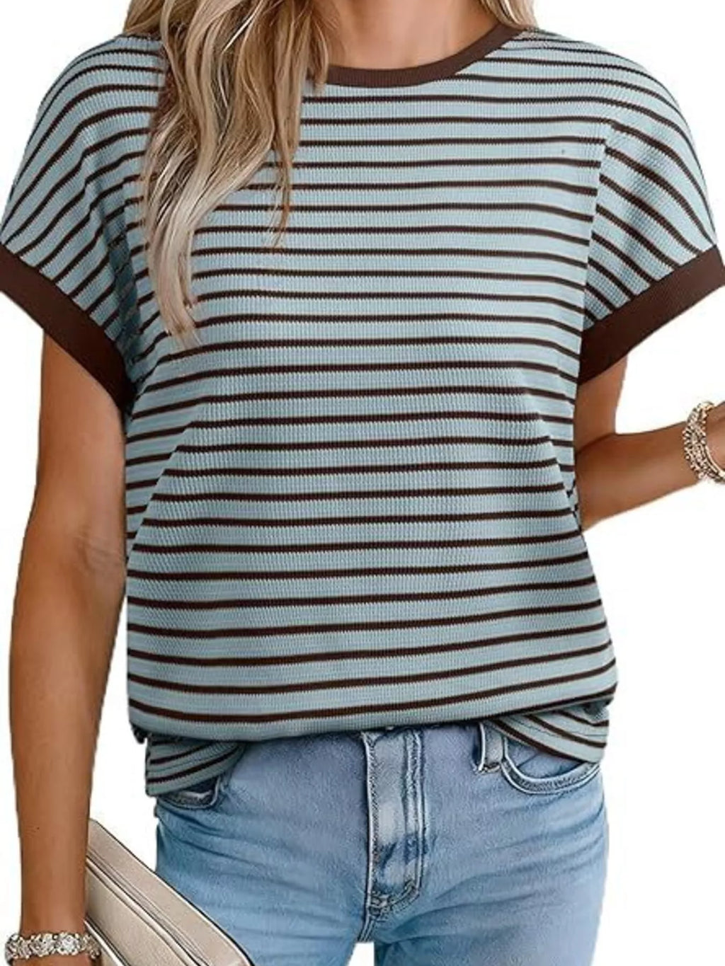 Classic Striped Crew Neck T-Shirt