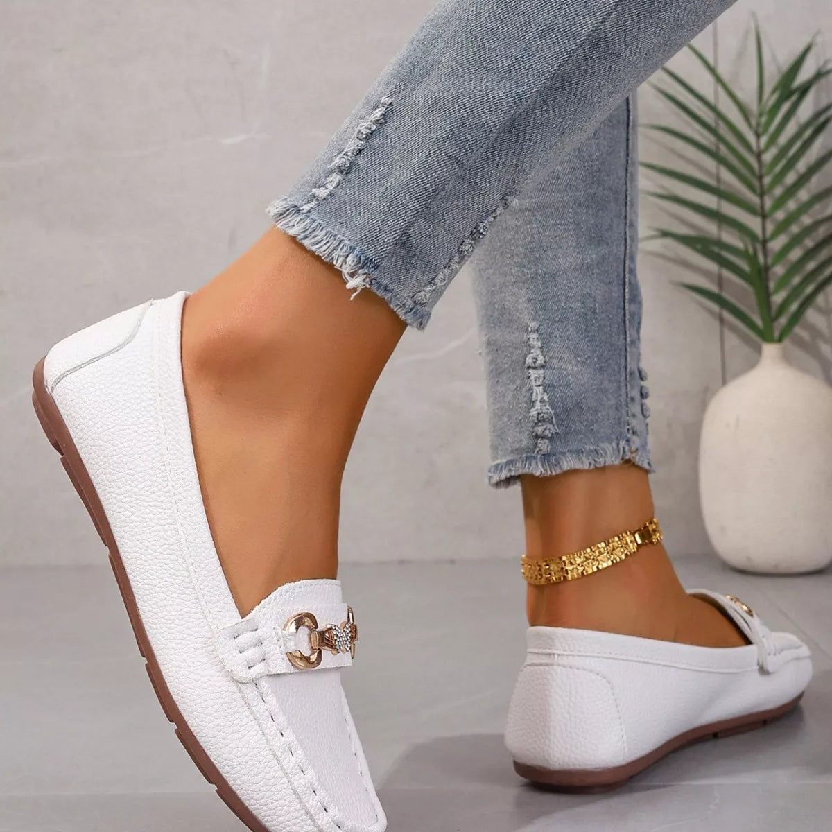Round Toe Slip-Ons
