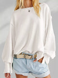 Oversized Relaxed Fit Crew Neck Sweatshirt