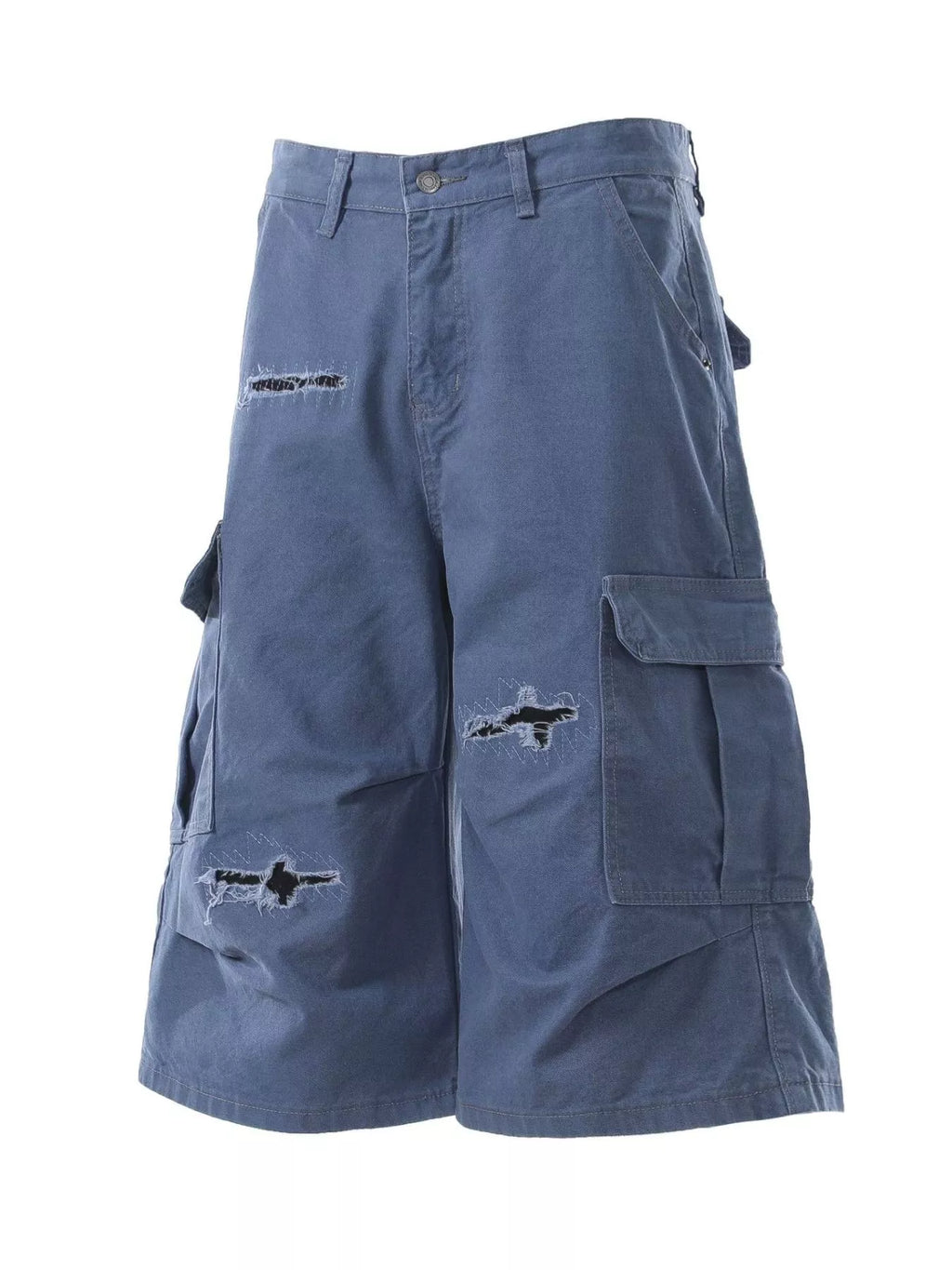 Men's Distressed Cargo Capris