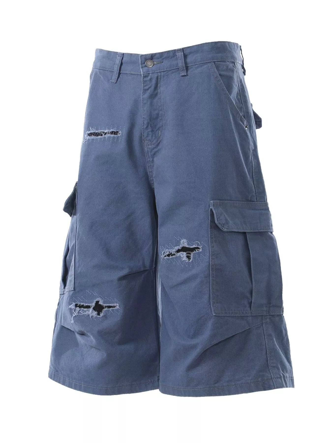 Men's Distressed Cargo Capris