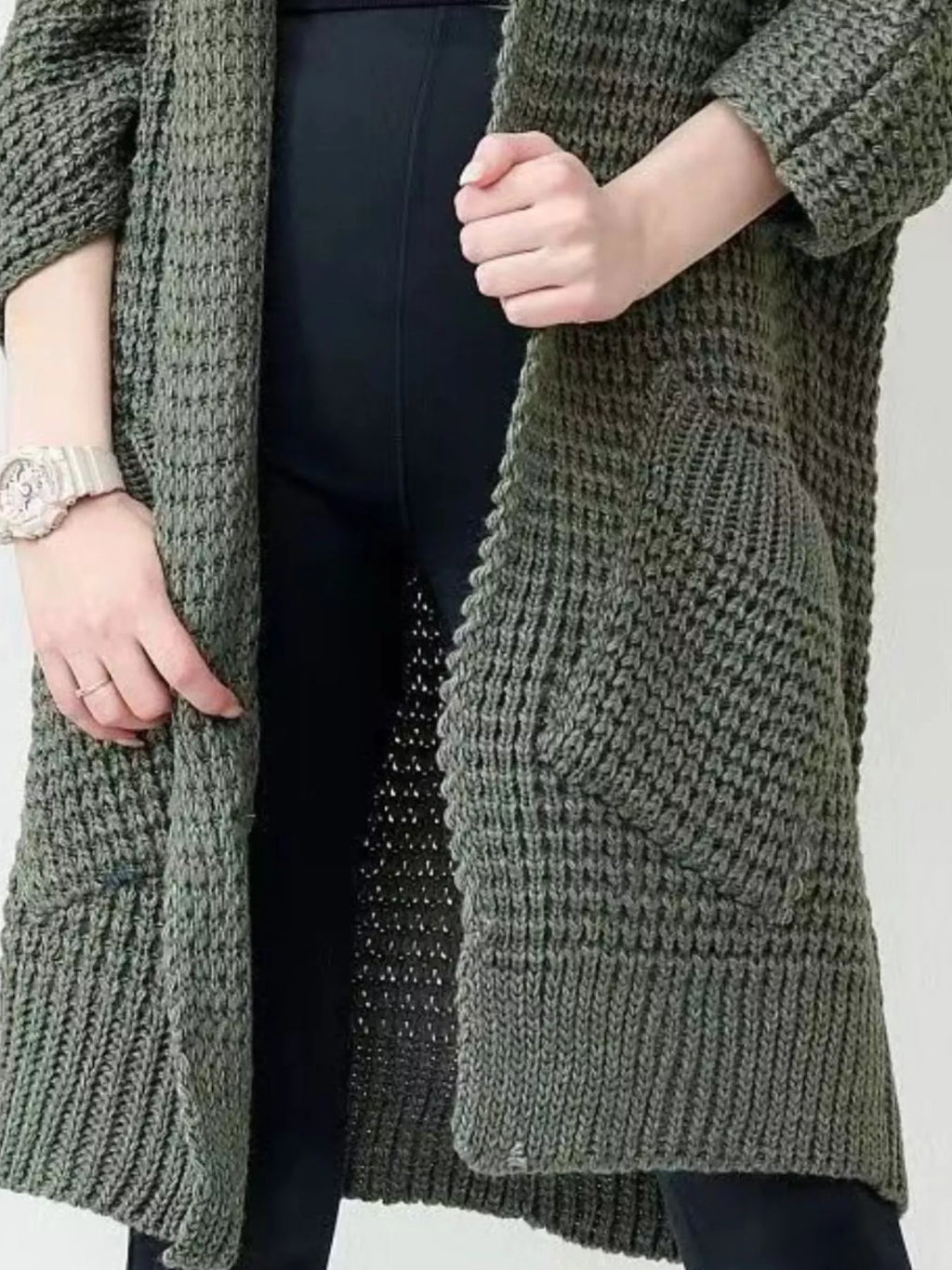 Chunky Knit Open Front Cardigan