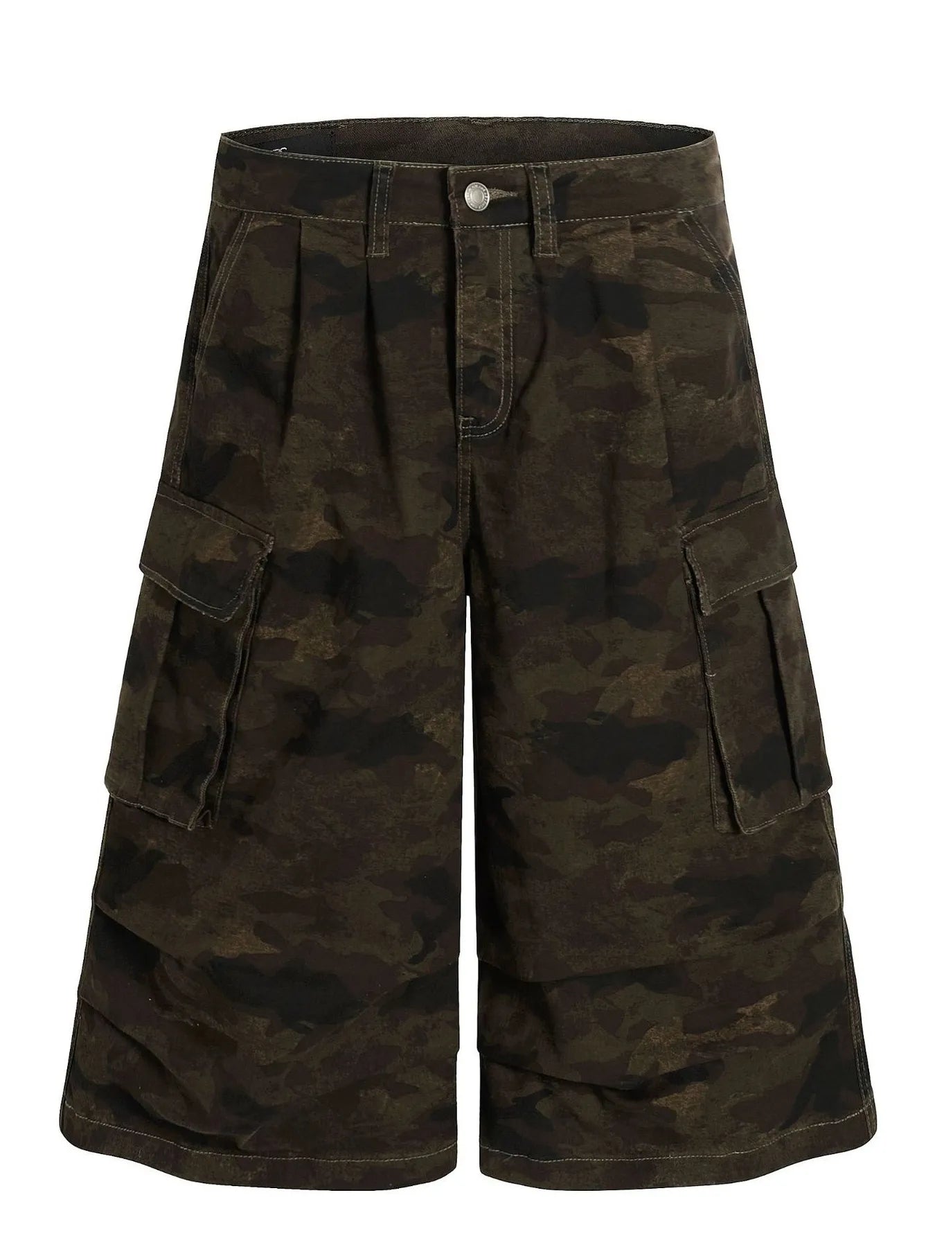Men's Camouflage Cargo Wide Leg Shorts
