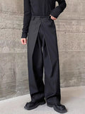 Men's Pleated Detail Wide-Leg Pants